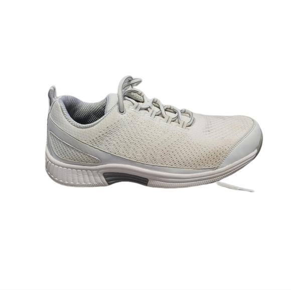 OrthoFeet Women's 8.5 D Wide White Coral Athletic Walking Shoes - Picture 13 of 16